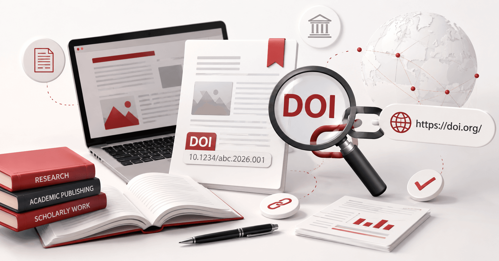 DOI in research paper showing a digital identifier for academic publishing