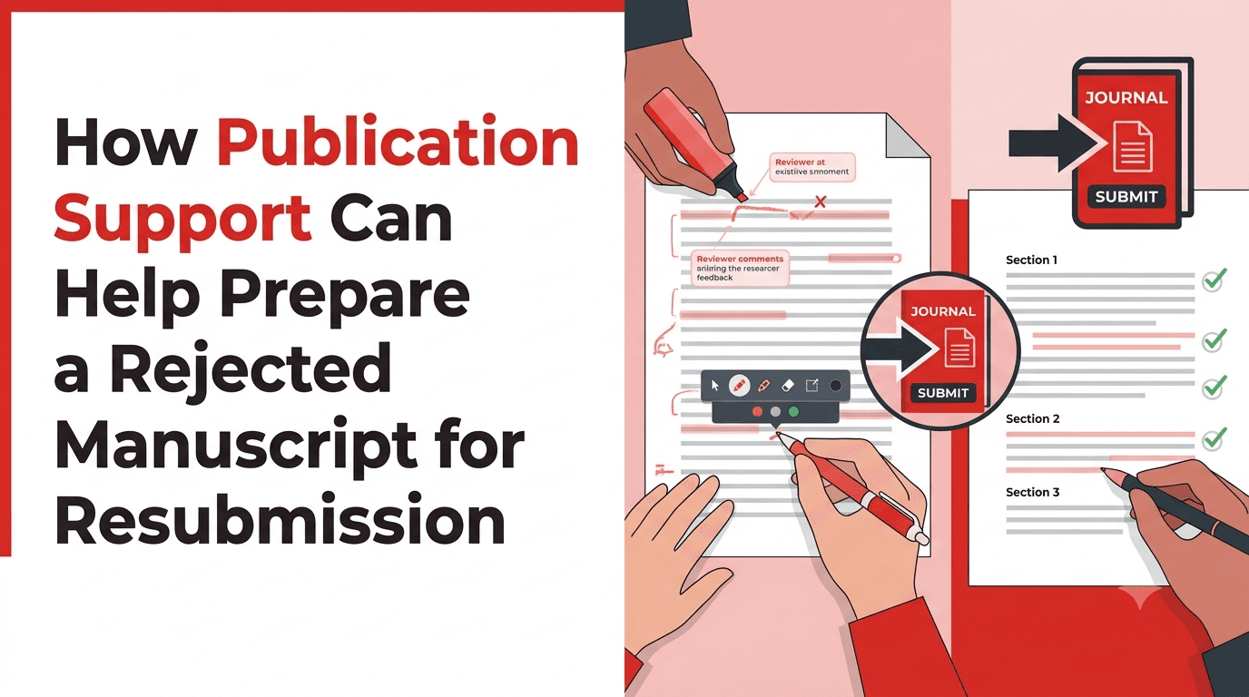 Publication support helping prepare a rejected manuscript for journal resubmission.